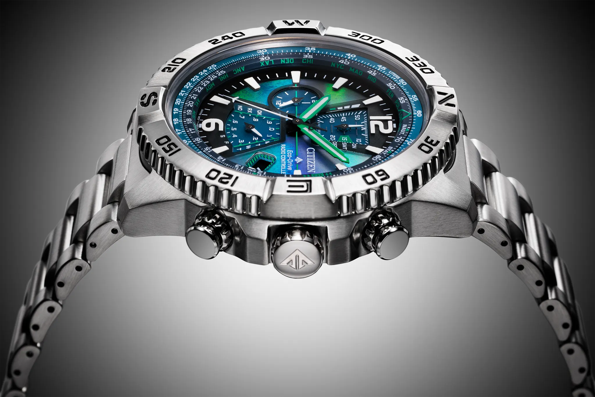 Promaster Navihawk A-T Blue Dial Stainless Steel Bracelet AT8220